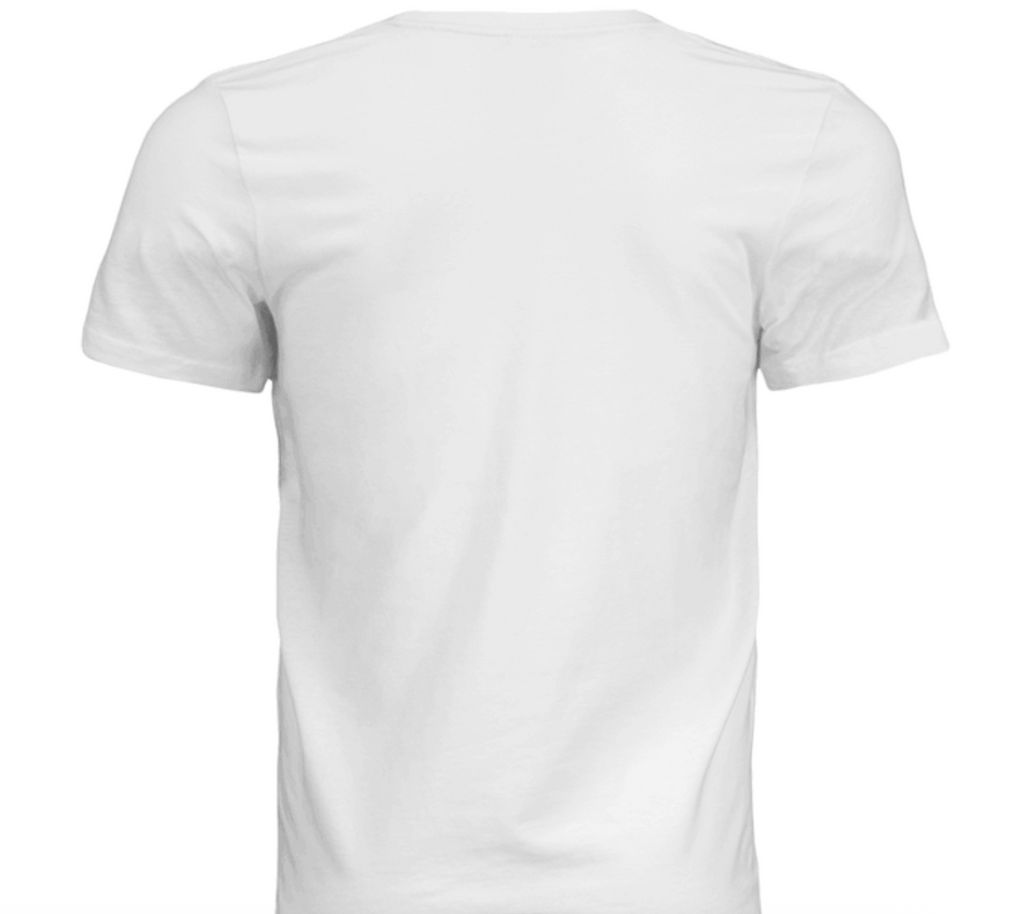 Plain white t-shirt on a white background